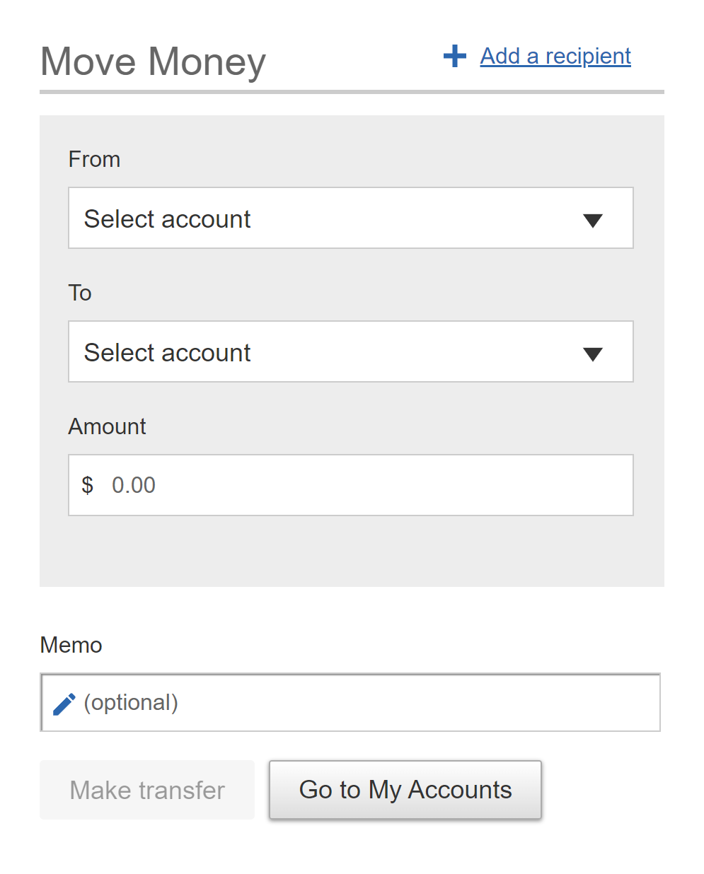 Account details screenshot